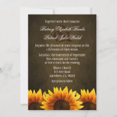 Invitations Brown de mariage de tournesol de (Dos)