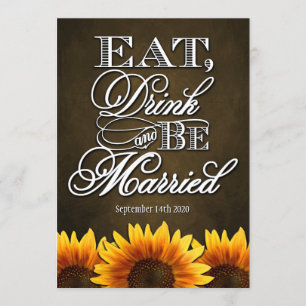 Invitations Brown de mariage de tournesol de