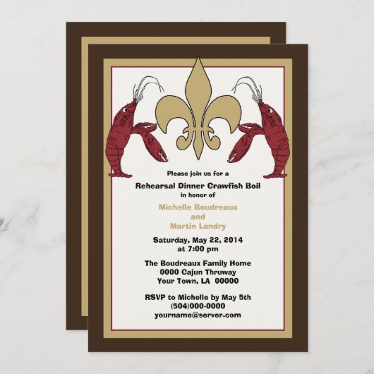 Invitations Brown d'événement d'ébullition (Devant / Derrière)