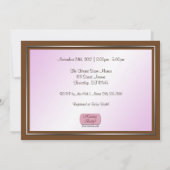 Invitations Brown et violettes de douches pour béb (Dos)