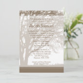 Invitations Brown Tree of Life Bar Mitzvah (Debout devant)
