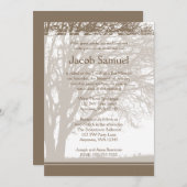 Invitations Brown Tree of Life Bar Mitzvah (Devant / Derrière)