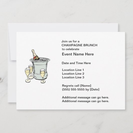 Invitations Brunch Champagne (Devant)