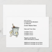 Invitations Brunch Champagne (Devant / Derrière)