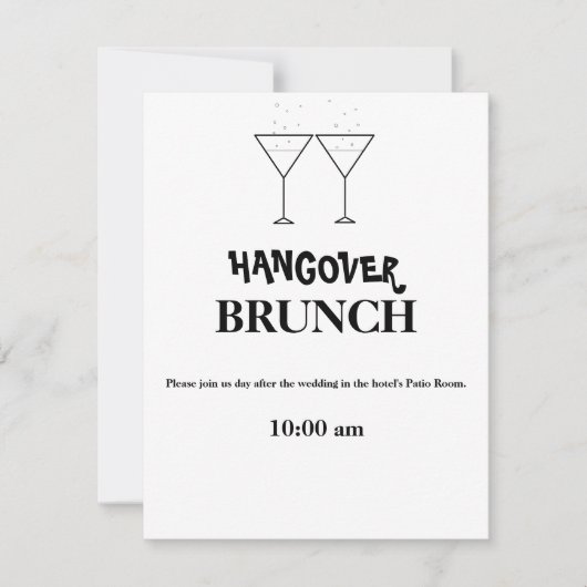 Invitations "Brunch de la gueule de bois" (Devant)