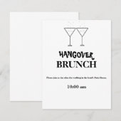 Invitations "Brunch de la gueule de bois" (Devant / Derrière)