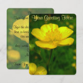 Invitations Buttercup personnalisées Bouton Cartes (Devant / Derrière)