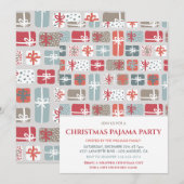 Invitations Cadeaux Soirée Pyjama de Noël Pyjama P (Devant / Derrière)