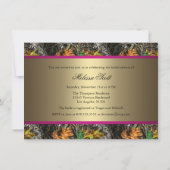 Invitations Camo et douches nuptiales roses (Dos)