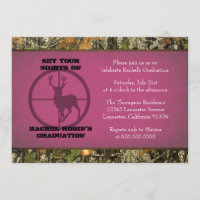Invitations Camo Hot Pink