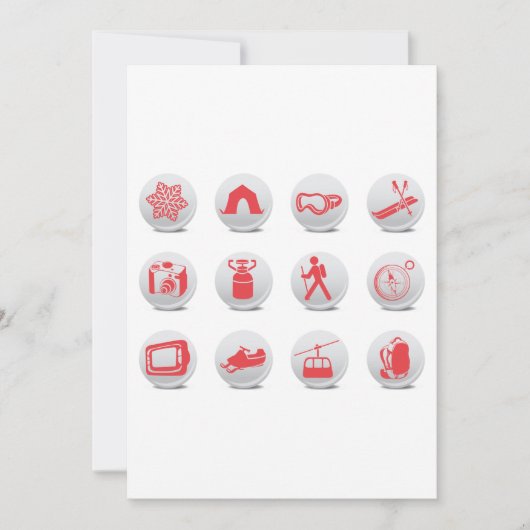 Invitations Camping Et Ski (Devant)