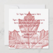 Invitations canadiennes Feuille d'érable personnal (Dos)
