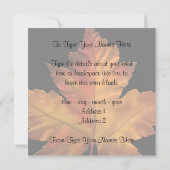 Invitations canadiennes Feuille d'érable personnal (Dos)