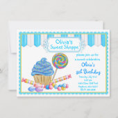 Invitations Candy Cupcake (Devant)