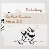 Invitations Caniches (Devant / Derrière)