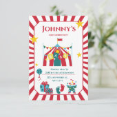 Invitations Carnival Baby Shower (Debout devant)