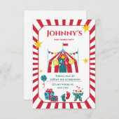 Invitations Carnival Baby Shower (Devant / Derrière)