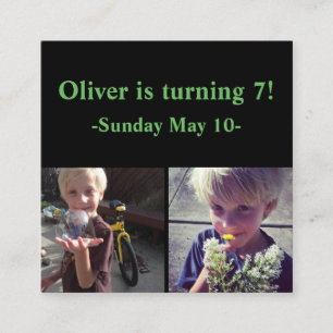 Invitations carrées d'anniversaire (paquet de 100)