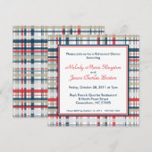Invitations Carrés Patriotic Plaid (Devant / Derrière)