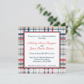 Invitations Carrés Patriotic Plaid (Debout devant)
