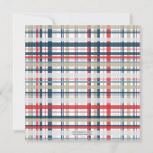 Invitations Carrés Patriotic Plaid (Dos)