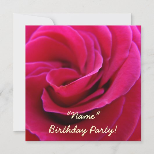 Invitations Cartes Fleurs de Rose Pink Flower de f (Devant)