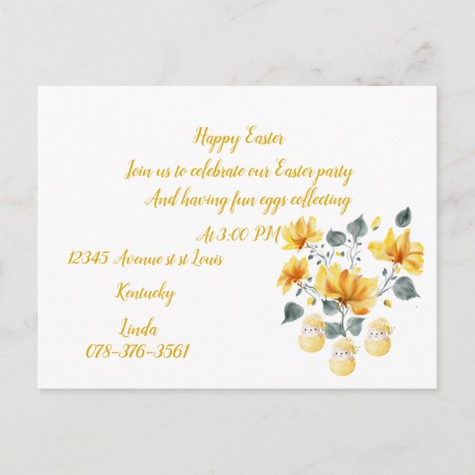 Invitations cartes postales (Devant)