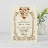 INVITATIONS CATHOLIQUES DE MARIAGE DE NOËL POINSET (Debout devant)