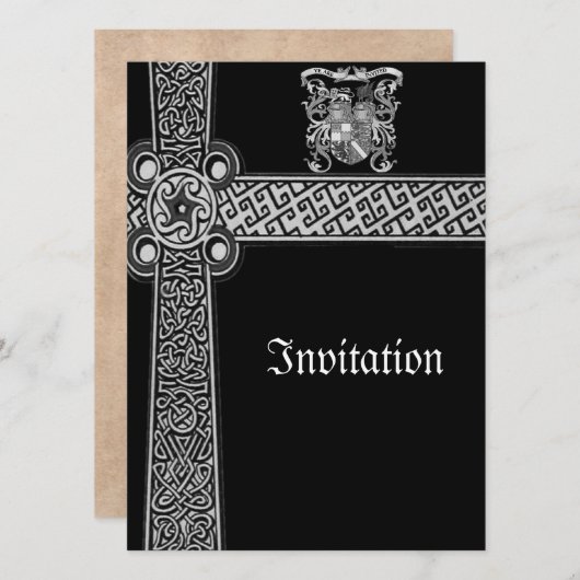 Invitations celtiques médiévaux de conception (Devant / Derrière)