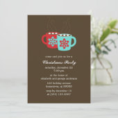 Invitations chaudes de fête de vacances de cacao (Debout devant)