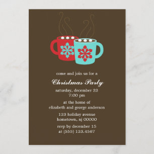 Invitations chaudes de fête de vacances de cacao