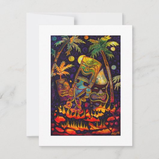 Invitations chaudes de lave de Tiki (Devant)