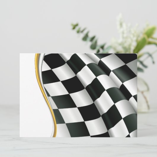 Invitations Checkered de drapeau (Debout devant)