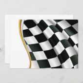 Invitations Checkered de drapeau (Devant / Derrière)