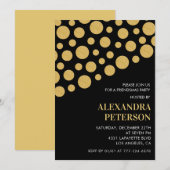Invitations Chic Friendsmas Or Noir (Devant / Derrière)