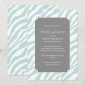 INVITATIONS CHICS DE BABY SHOWER DE LA DOUCHE (Devant / Derrière)