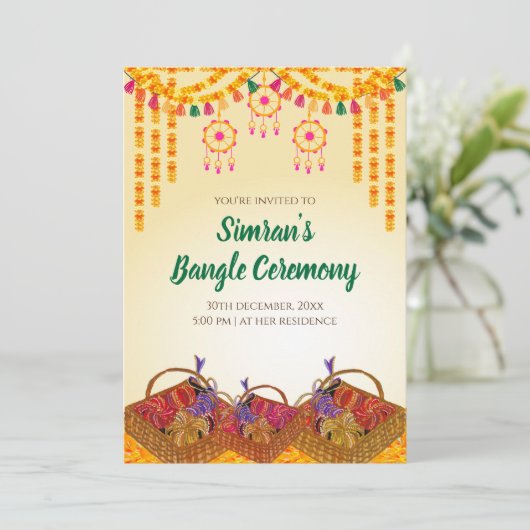 Invitations Choora et cérémonie Bangle invitation (Debout devant)