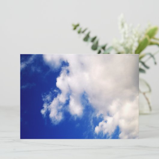 Invitations Ciel Bleu & Nuages (Debout devant)