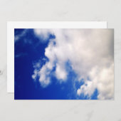 Invitations Ciel Bleu & Nuages (Devant / Derrière)
