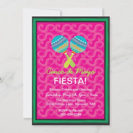 Invitations Cinco de Mayo Fiesta (Devant)