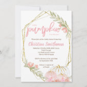 Invitations Citrouille De Douche Bébée Pour Une Fi (Devant)