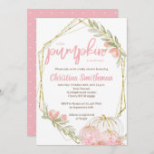 Invitations Citrouille De Douche Bébée Pour Une Fi (Devant / Derrière)