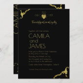 Invitations Claddagh Monogram (Devant / Derrière)