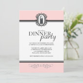 Invitations Classique Chic Dinner Party (Debout devant)