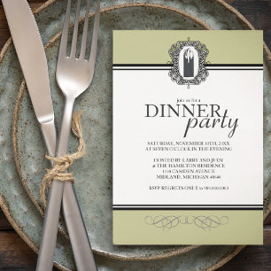 Invitations Classique Chic Dinner Party