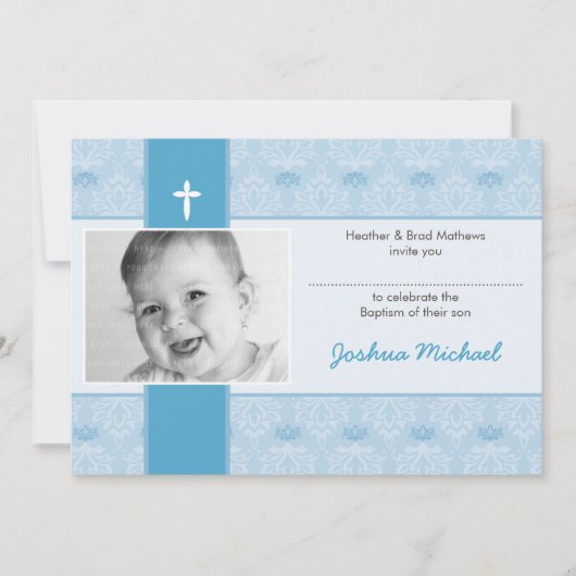 INVITATIONS CLASSY BAPTISM :: jolie 1L (Devant)