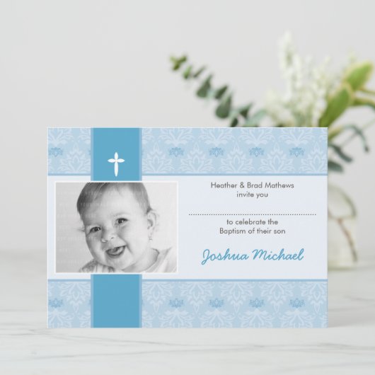 INVITATIONS CLASSY BAPTISM :: jolie 1L (Debout devant)