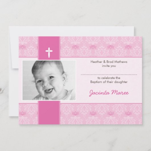 INVITATIONS CLASSY BAPTISM :: jolie 2L (Devant)