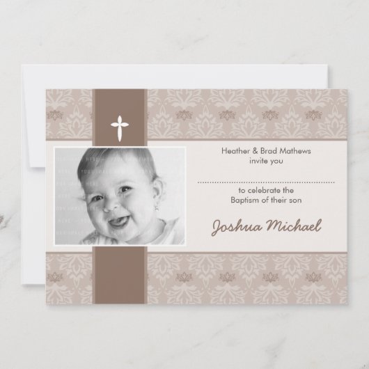 INVITATIONS CLASSY BAPTISM :: jolie 4L (Devant)
