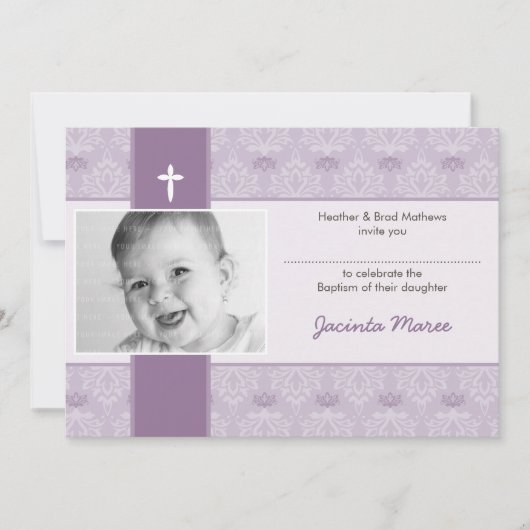 INVITATIONS CLASSY BAPTISM :: jolie 5L (Devant)